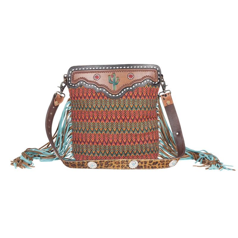 Accenting Hues Hand-Tooled Bag