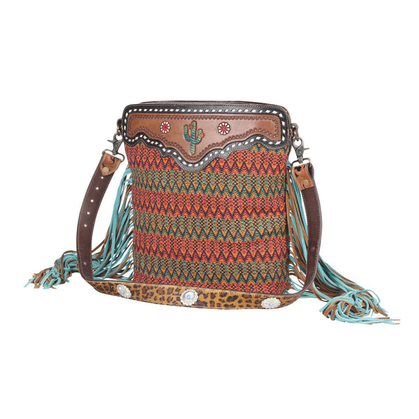 Accenting Hues Hand-Tooled Bag