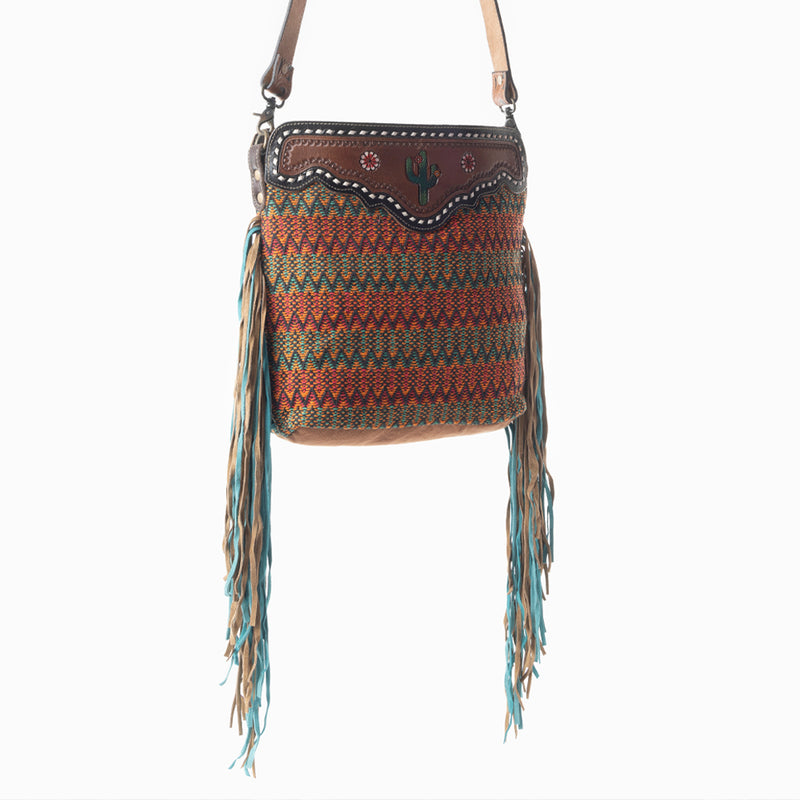 Accenting Hues Hand-Tooled Bag