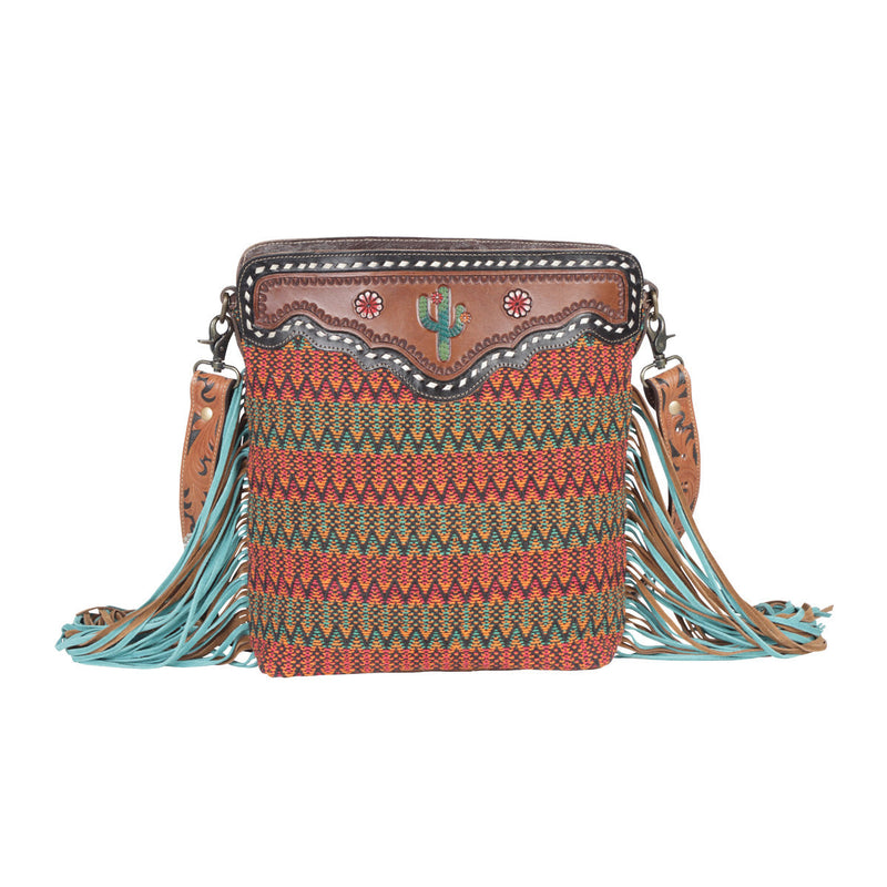 Accenting Hues Hand-Tooled Bag