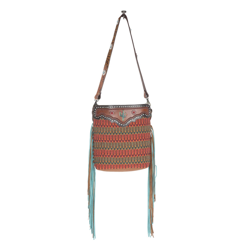 Accenting Hues Hand-Tooled Bag