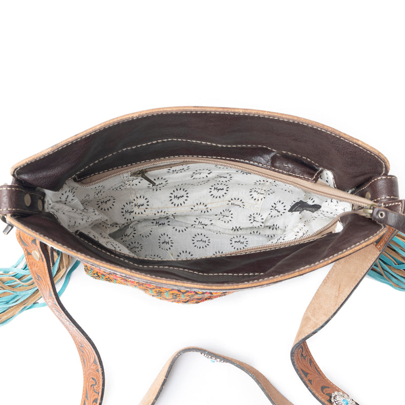 Accenting Hues Hand-Tooled Bag