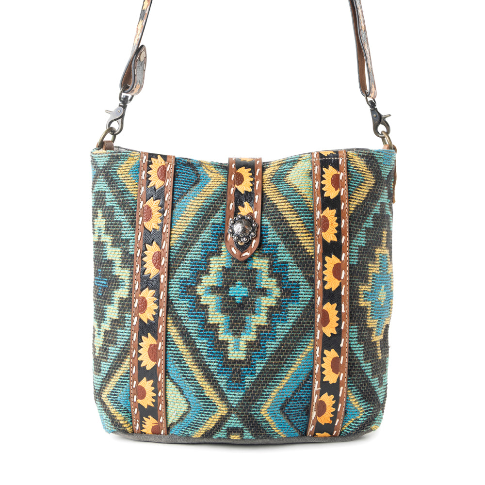 Forest Mist Hand-Tooled Bag - Myra USA