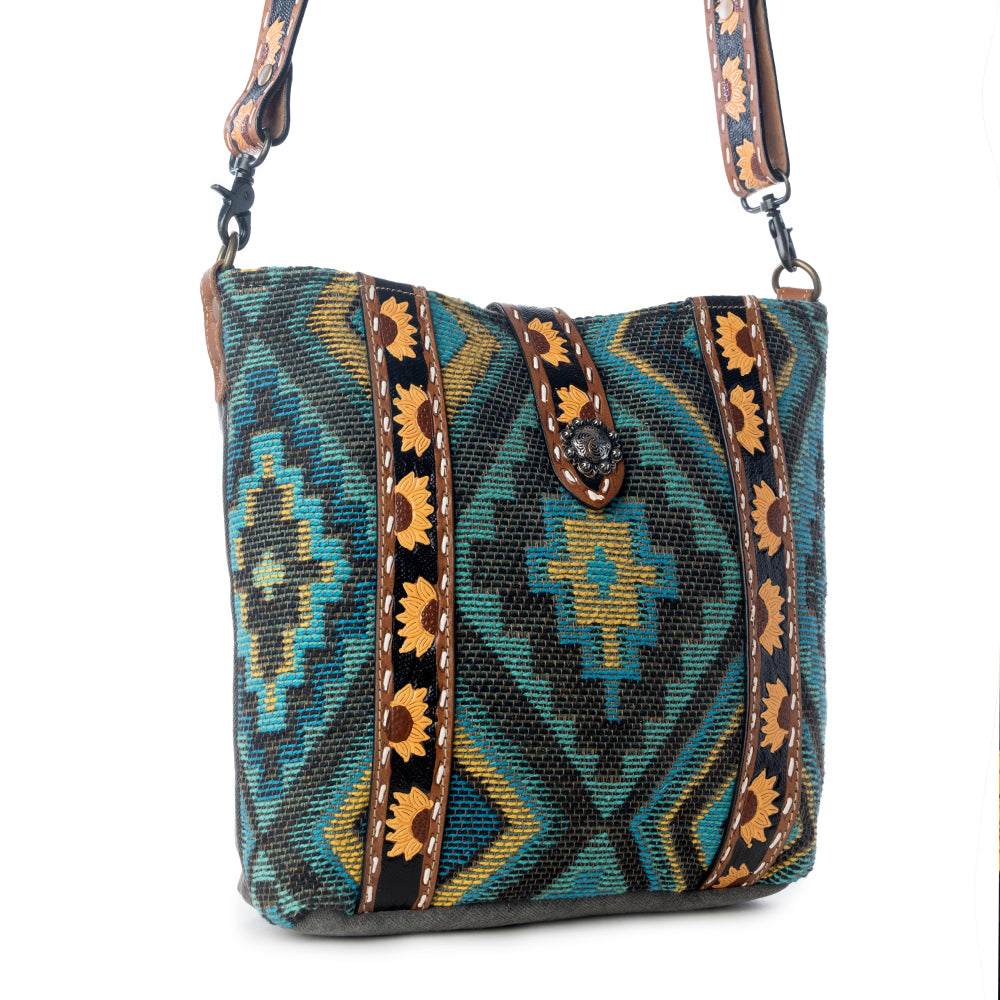 Forest Mist Hand-Tooled Bag - Myra USA