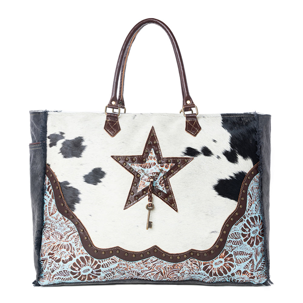Asterias Canvas & Hairon Bag - Myra USA