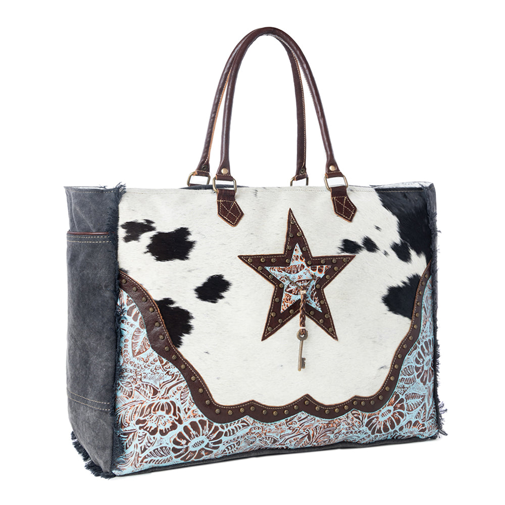 Asterias Canvas & Hairon Bag - Myra USA