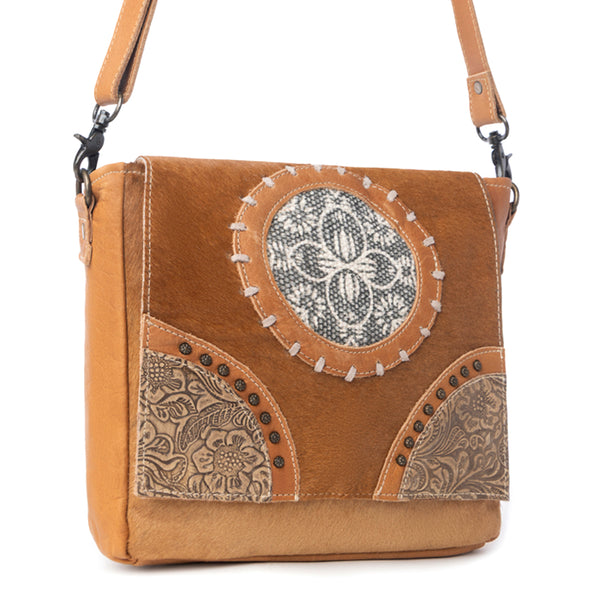 Vintage Hues Leather & Hairon Bag - Myra USA