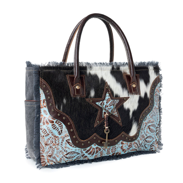 Articulate Canvas & Hairon Bag - Myra USA