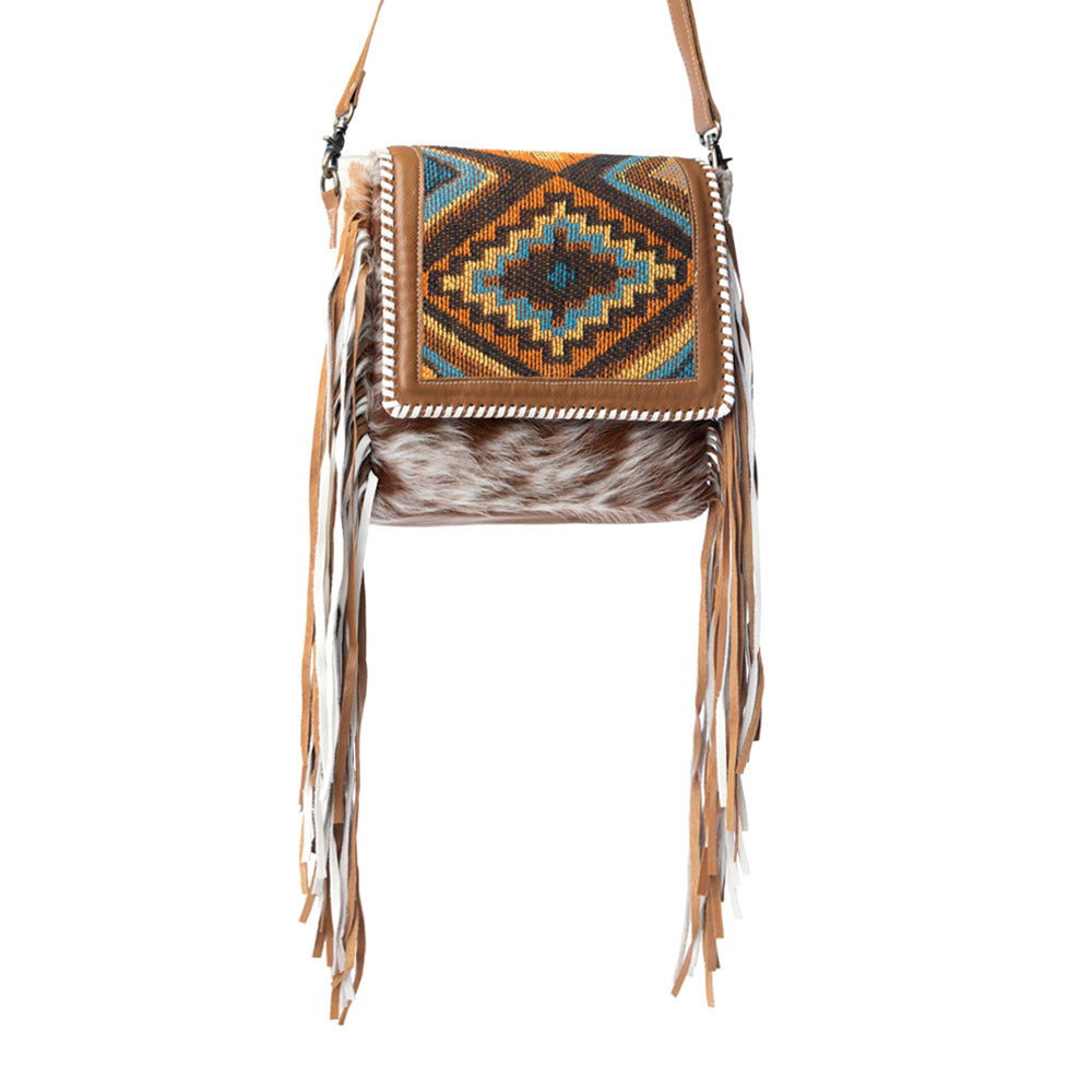 Boho Chic Style Leather & Hairon Bag - Myra USA