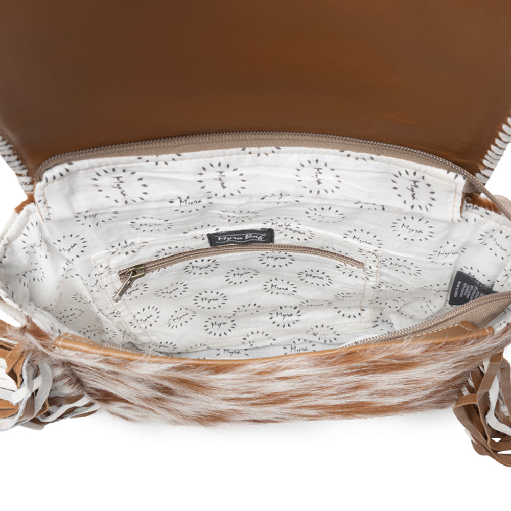 Boho Chic Style Leather & Hairon Bag - Myra USA