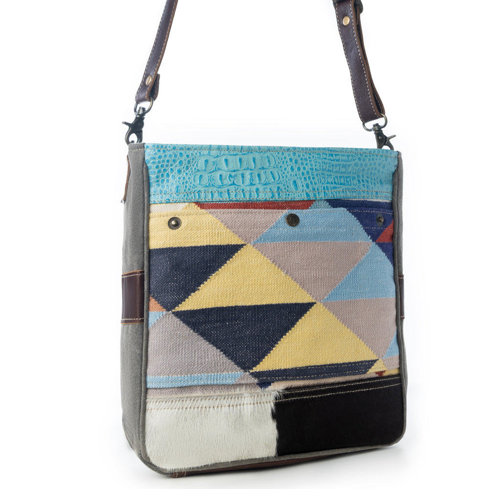 Geometric Accent Shoulder Bag - Myra USA