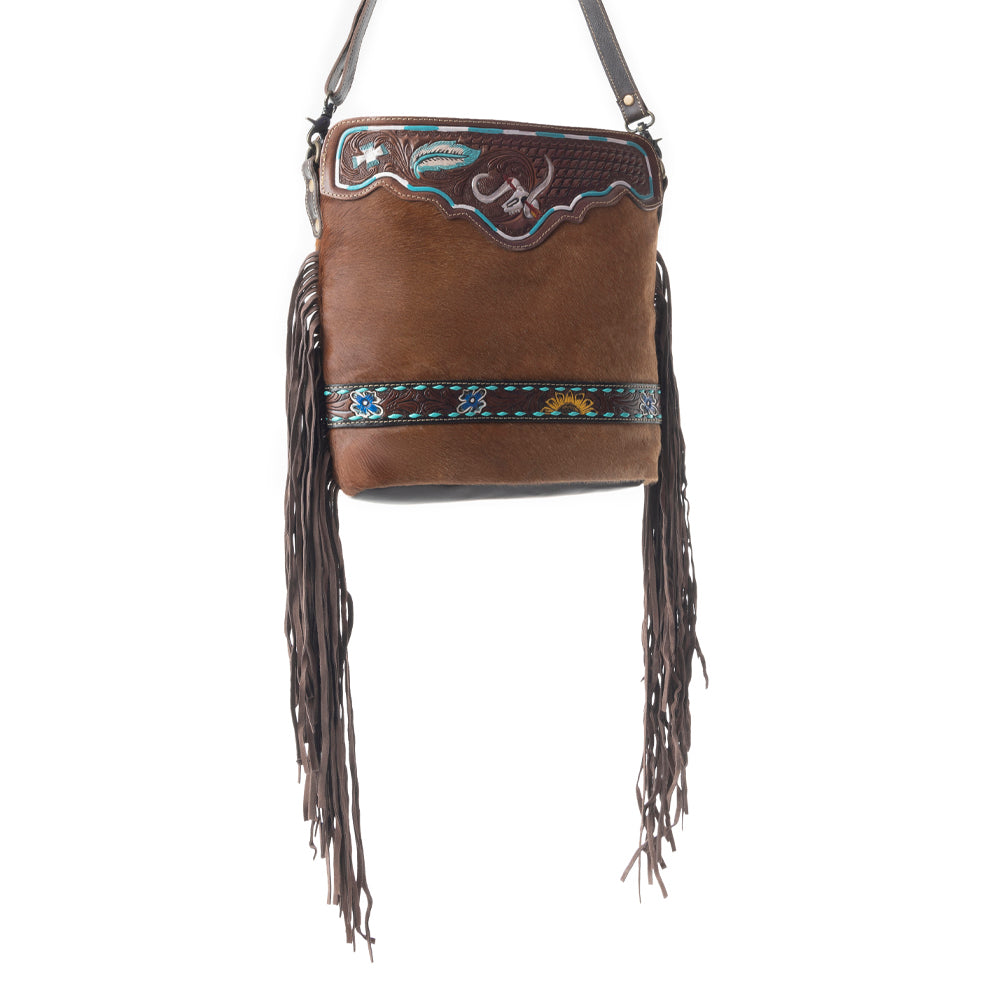 Russet statement Hand-Tooled Bag - MyraUSA
