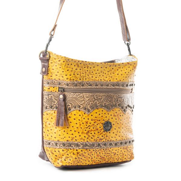 Gold Spell Leather & Hairon Bag - MyraUSA
