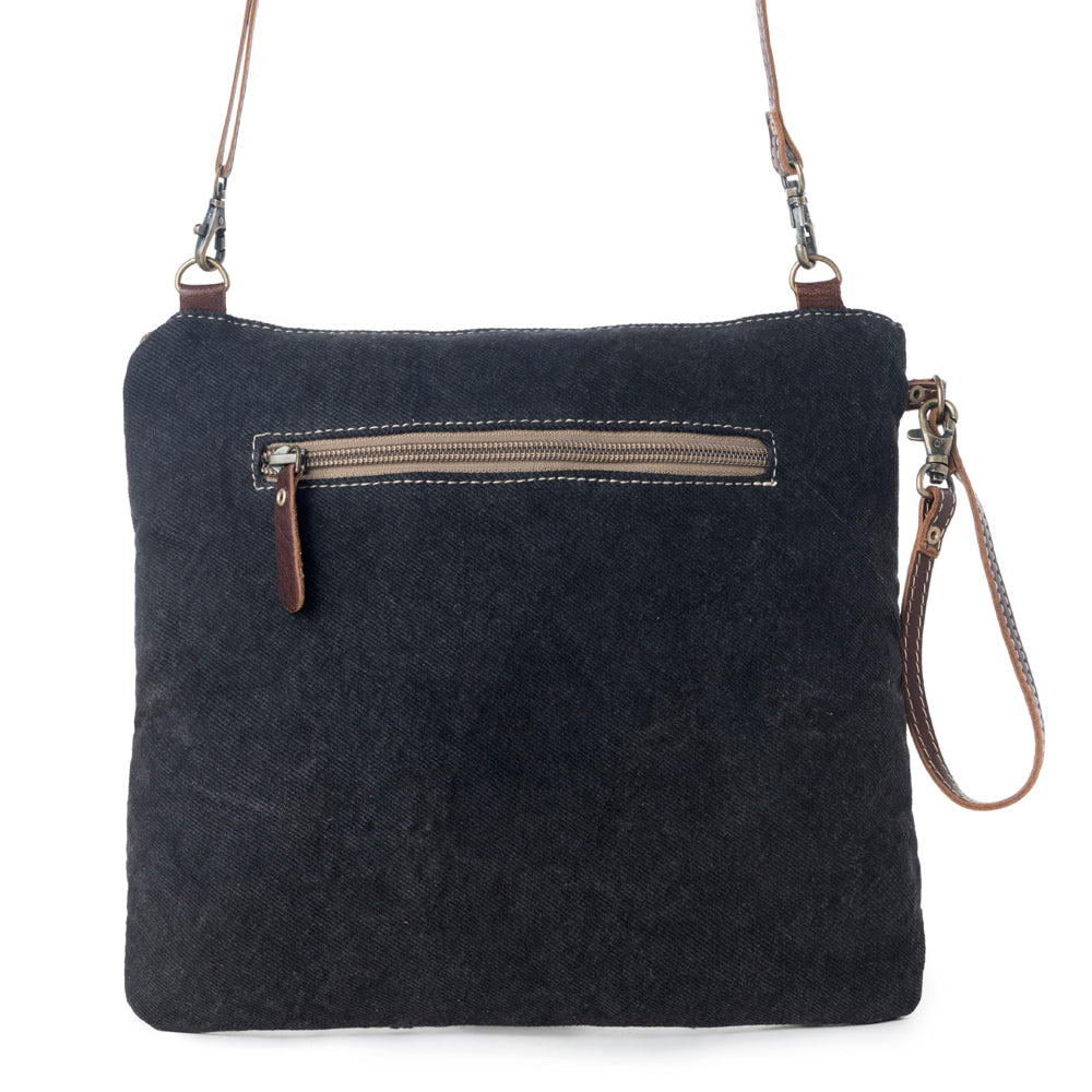 Myra Tincture Embossed Leather Crossbody Bag for Women Aztec Pattern, Adjustable Strap for Rodeo Style - Myra USA