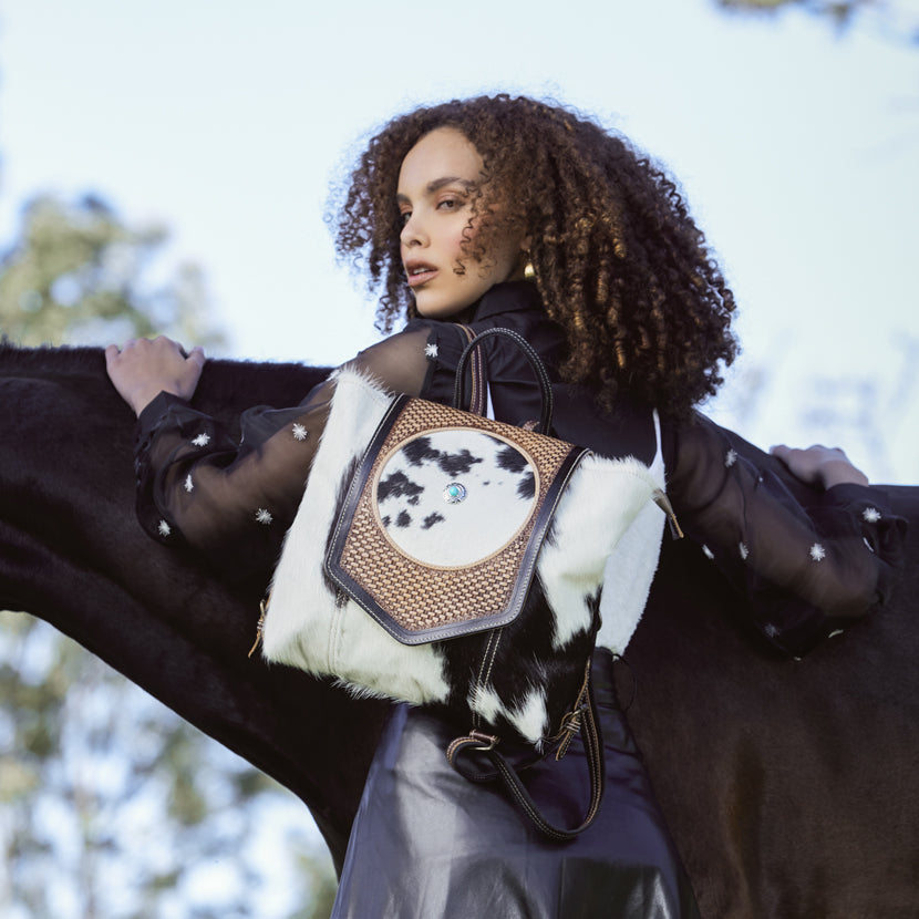 Garnate Canvas & Hairon Bag - MyraUSA
