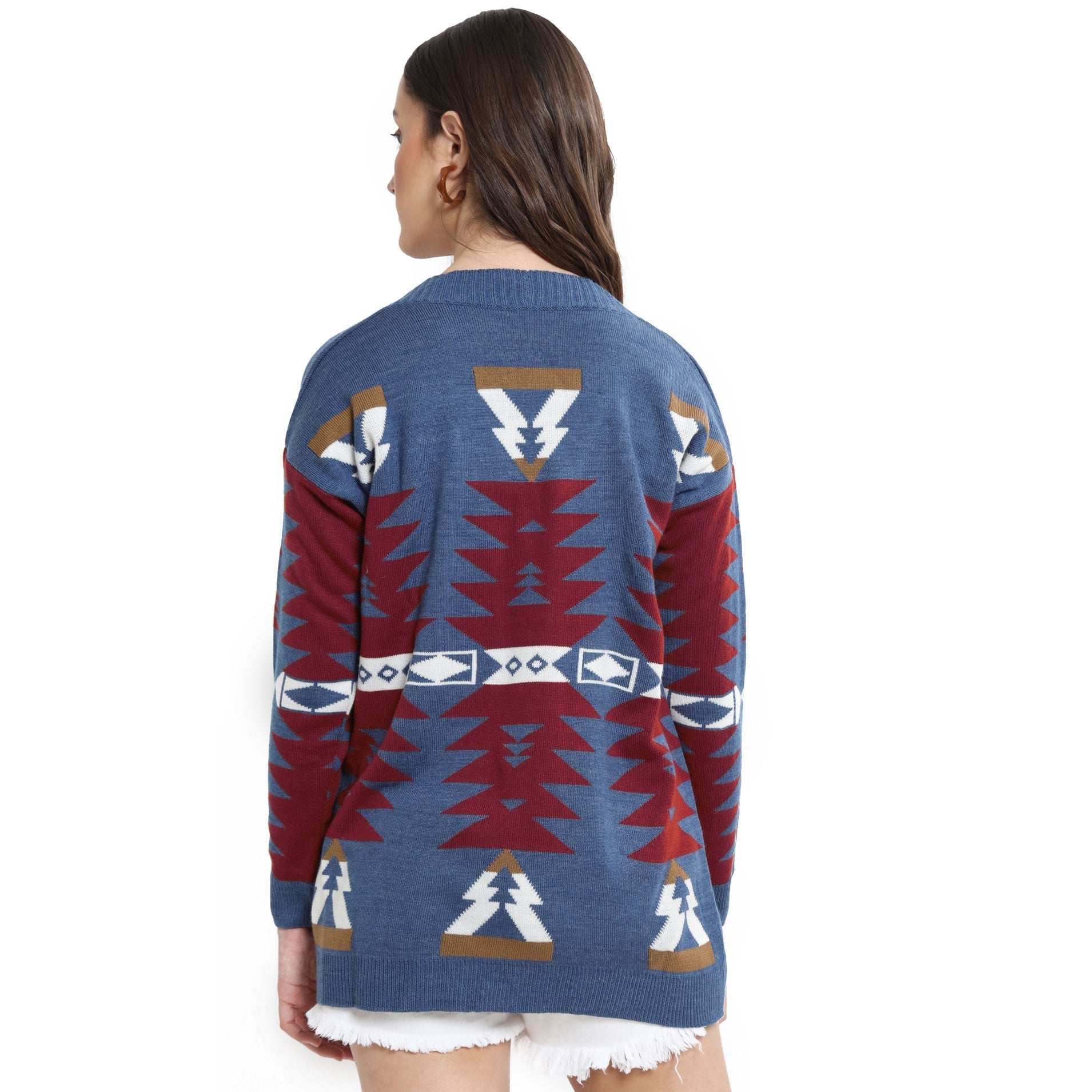 Red Vine Cardigan Sweater - MyraUSA