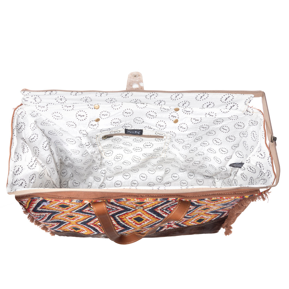 Geometric Blues Weekender Bag - Myra USA