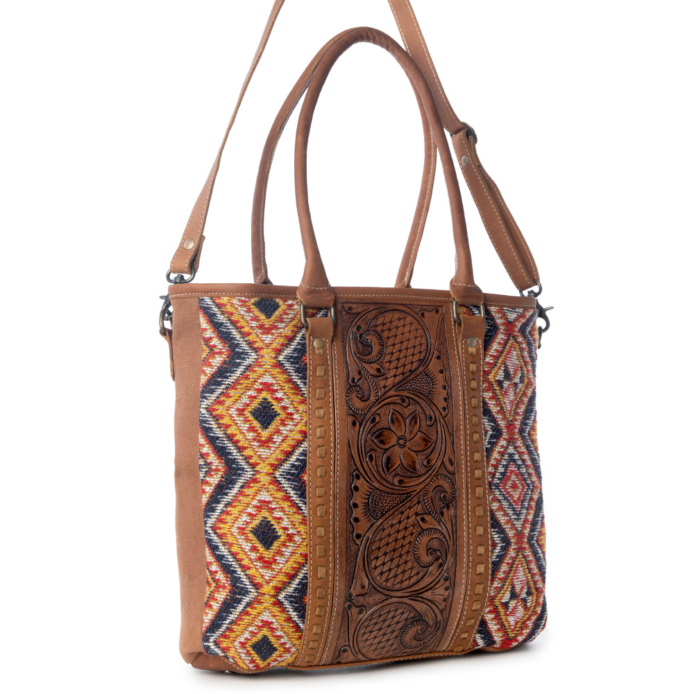 Scarlett Hand-Tooled Bag - Myra USA