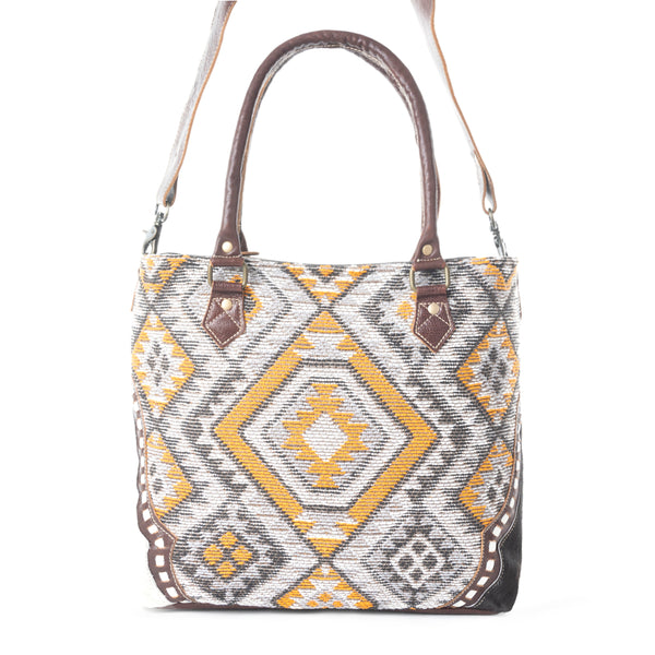 Chocolate Squares Tote Bag - MyraUSA
