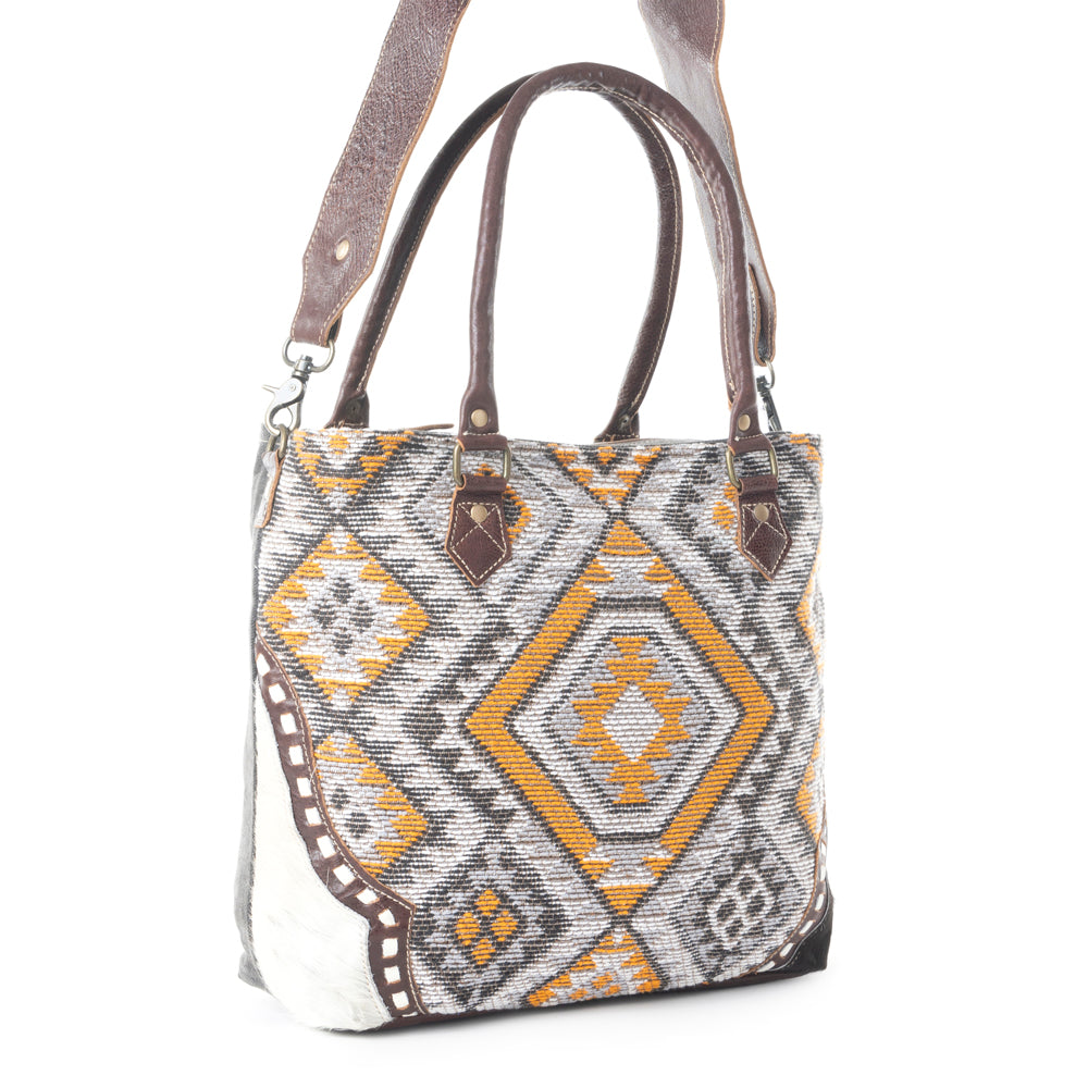 Chocolate Squares Tote Bag - MyraUSA