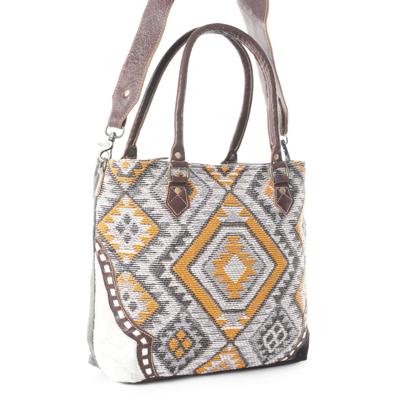 Chocolate Squares Tote Bag - MyraUSA