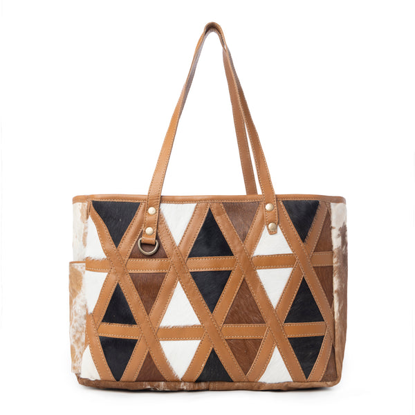 Christine Leather & Hairon Bag - Myra USA