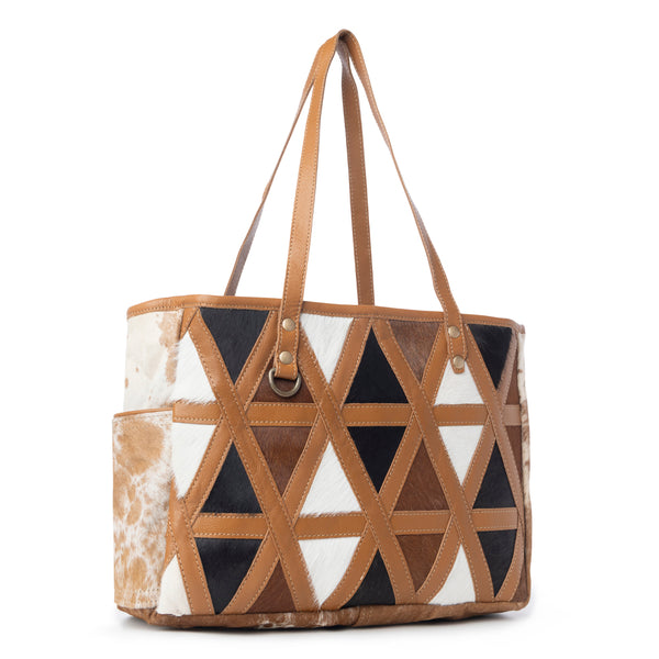 Christine Leather & Hairon Bag - Myra USA