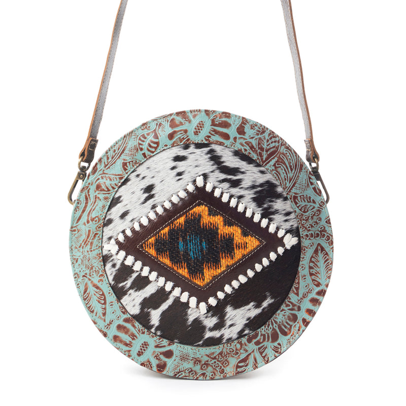 Boho White Round Bag