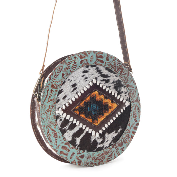 Boho White Round Bag