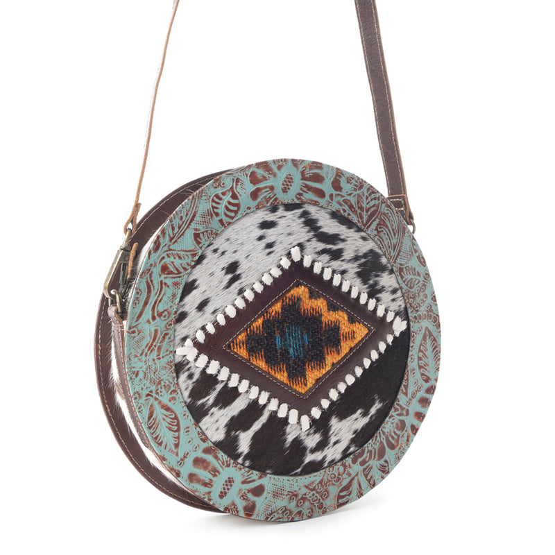 Boho White Round Bag