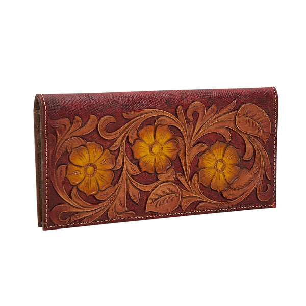 Zipper Crimson Wallet - Myra USA