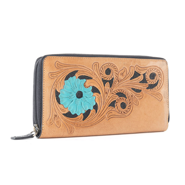 Blue Bloom Wallet - MyraUSA