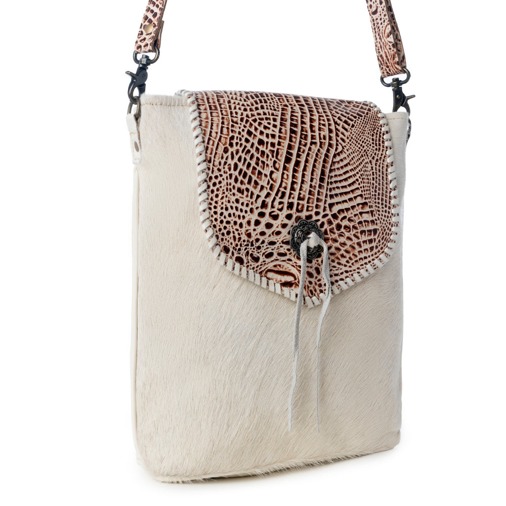 SMOKEY AZTECA LEATHER & HAIRON BAG - Myra USA