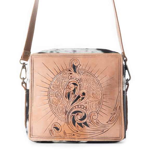 SKYLAR HAND-TOOLED BAG - MyraUSA