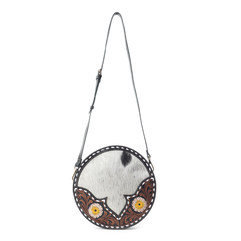 FLAX BLOSSOM ROUND BAG