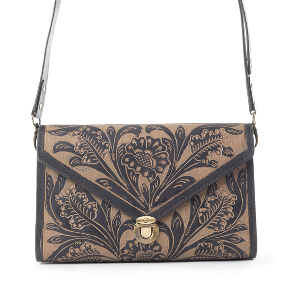 LARK HAND-TOOLED BAG