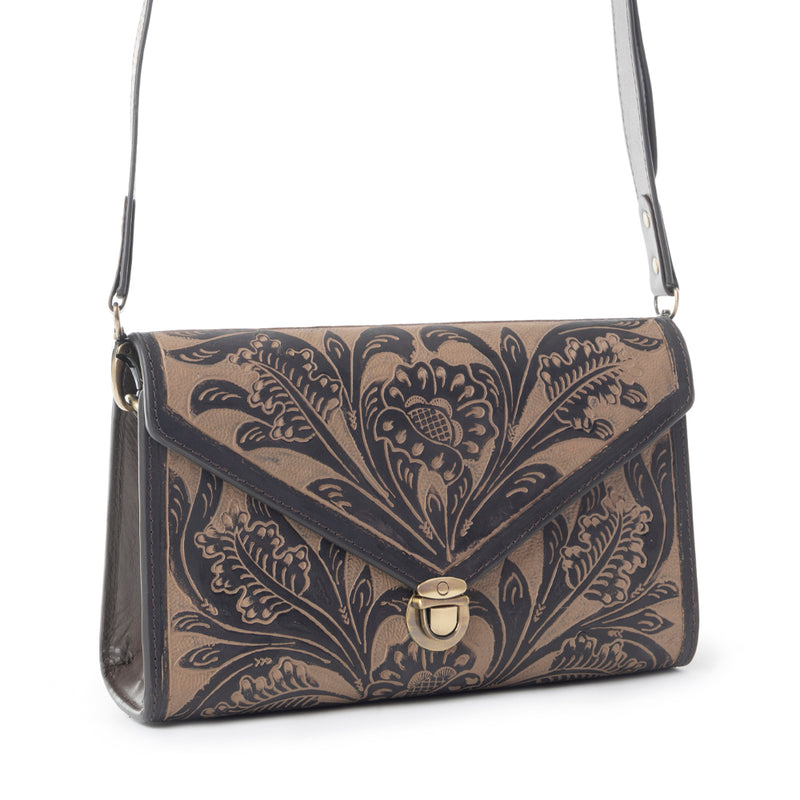 LARK HAND-TOOLED BAG