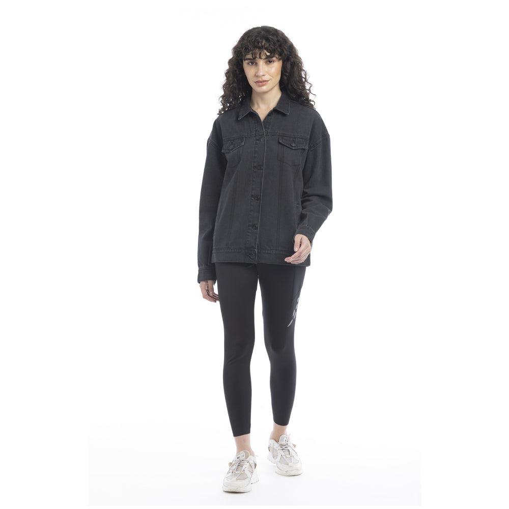 Veronica Black Denim Jacket - Myra USA