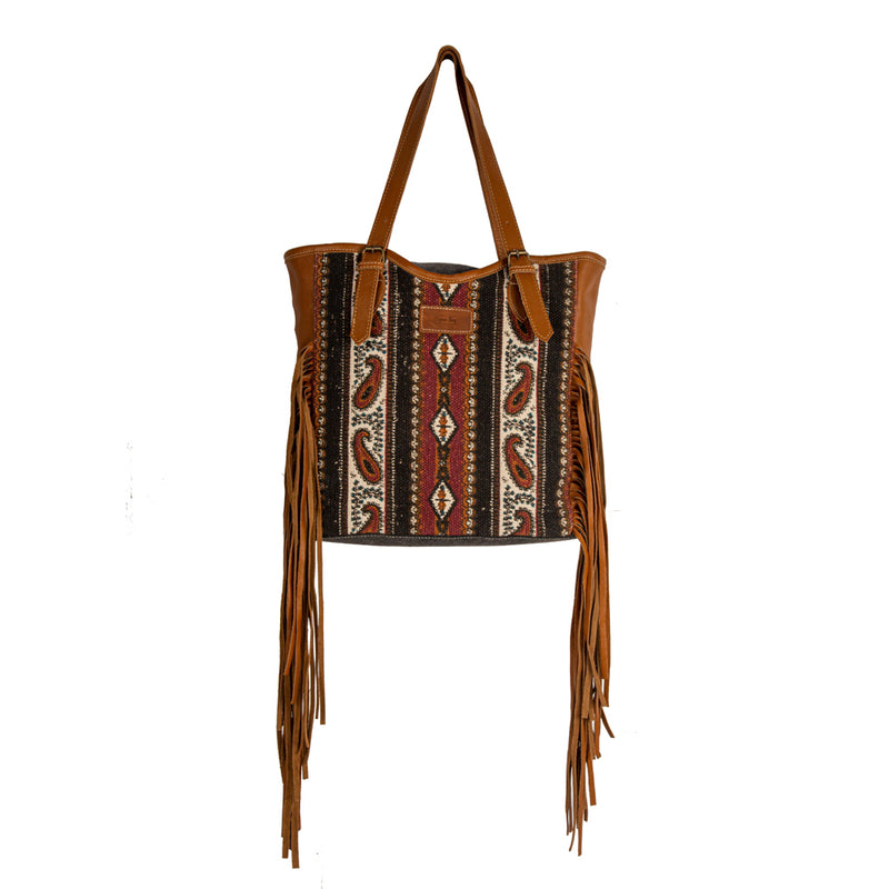 Mojave Paisley Fringed Tote Bag