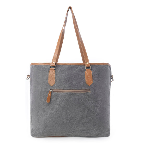 Bison Ridge Hair-On Hide Tote Bag - Myra USA