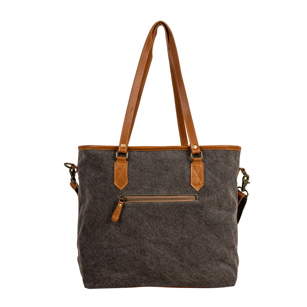 Bison Ridge Hair-On Hide Tote Bag - Myra USA