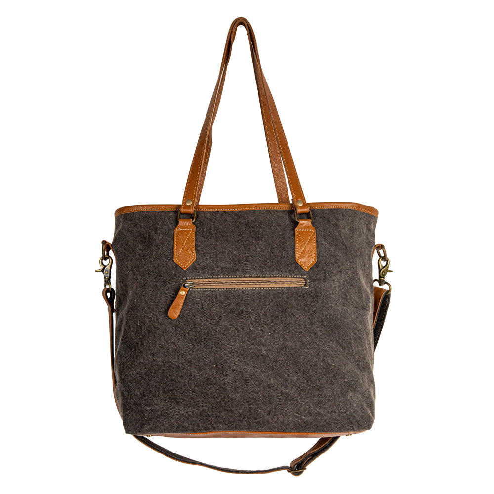 Bison Ridge Hair-On Hide Tote Bag - Myra USA