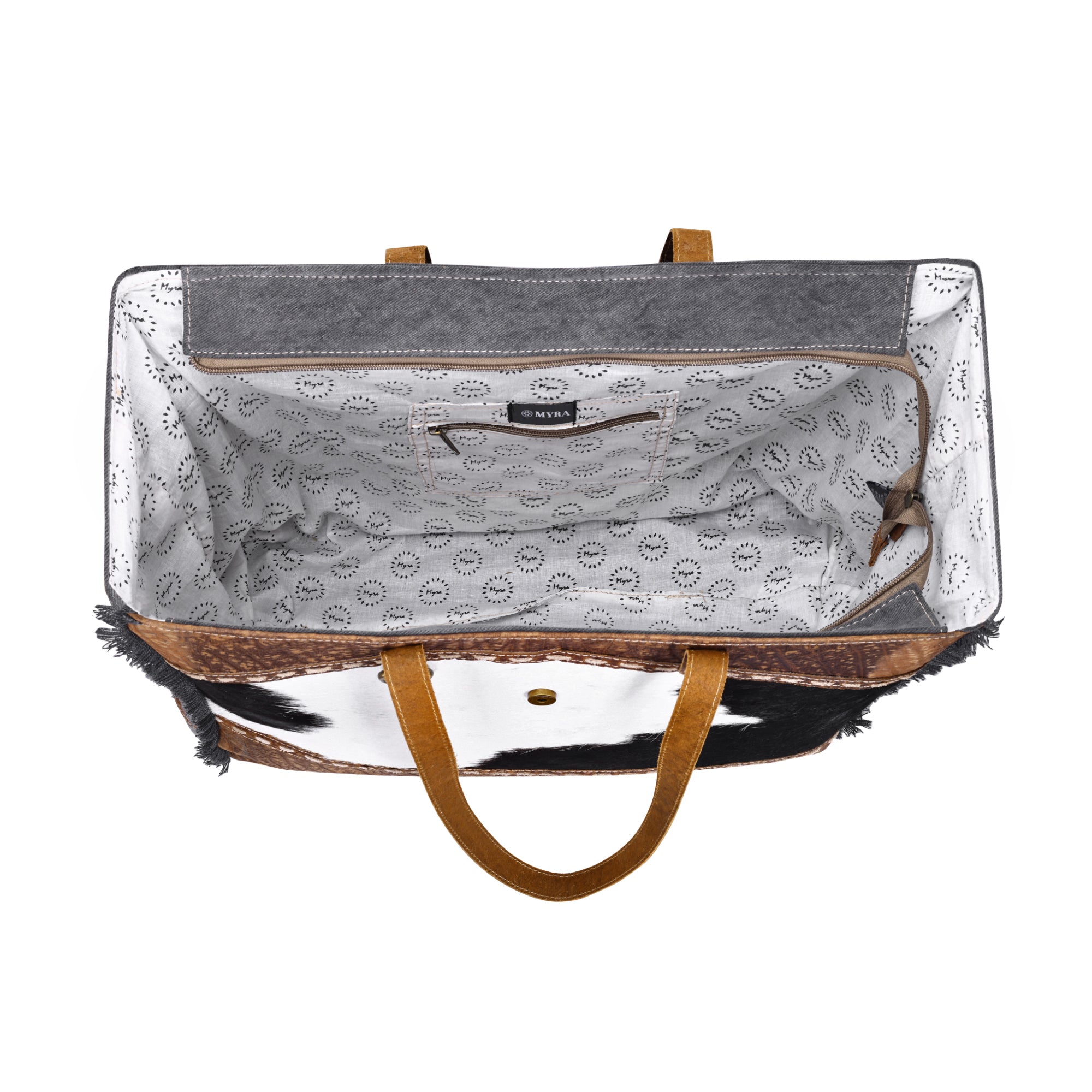Asher Canvas And Hairon Bag - Myra USA