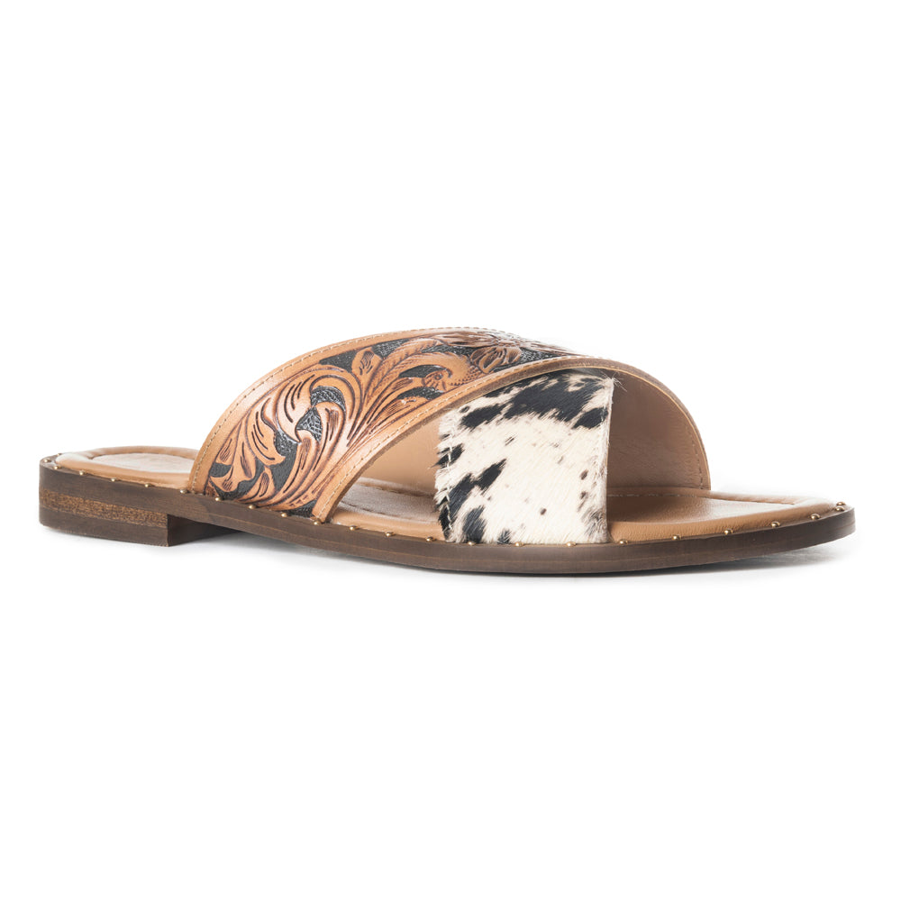 Chappy Western Hand-Tooled Sandals - MyraUSA