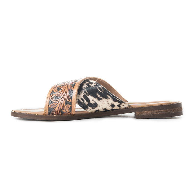 Chappy Western Hand-Tooled Sandals
