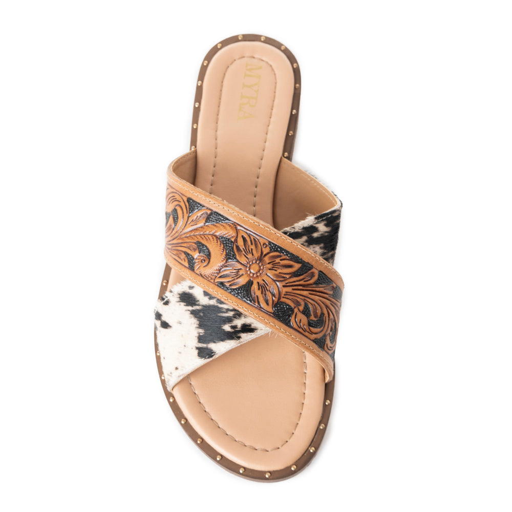 Chappy Western Hand-Tooled Sandals - MyraUSA