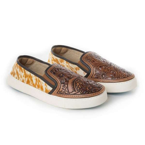 Argun Western Hand-Tooled Sneakers - MyraUSA