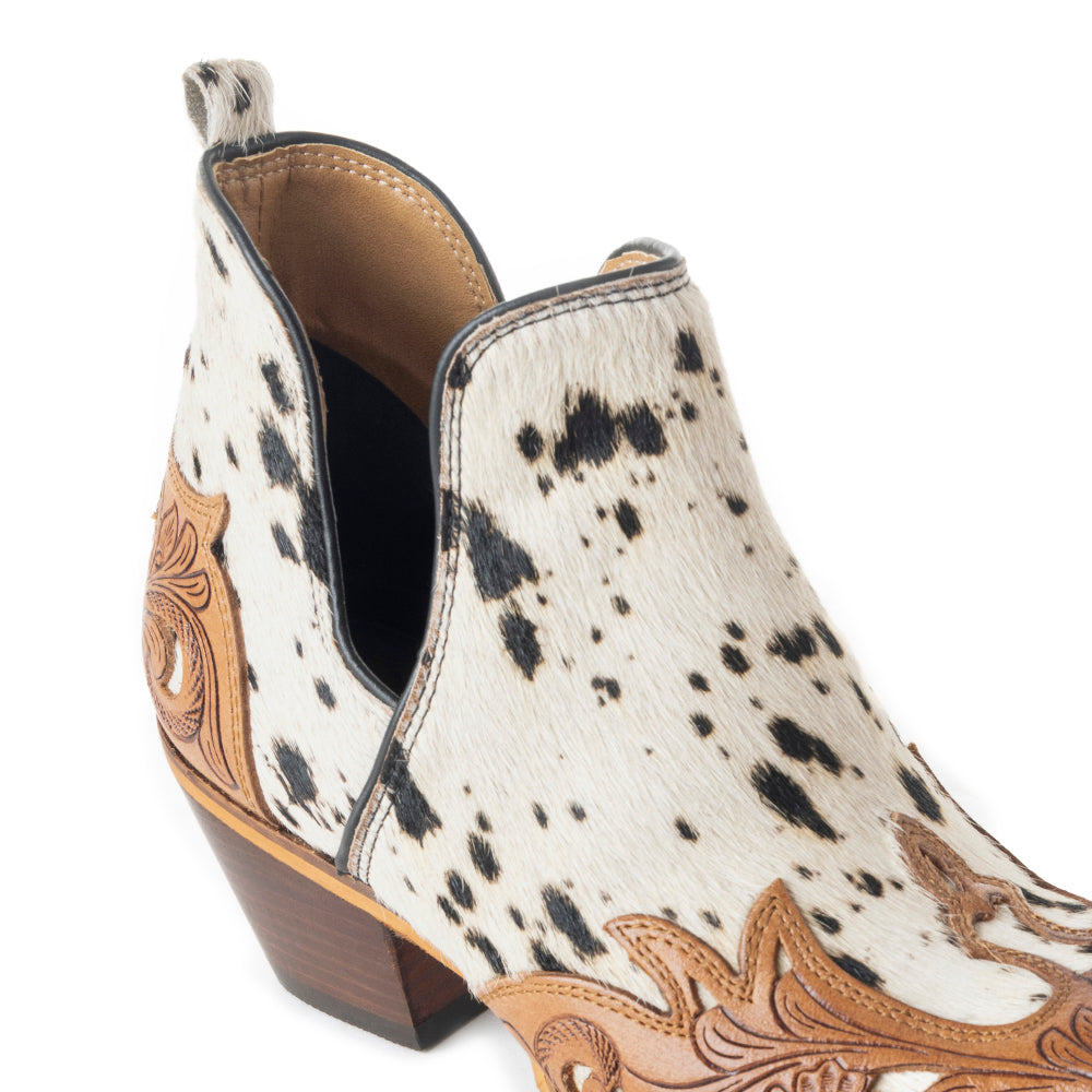 West Street Western Hand-Tooled Booties - MyraUSA