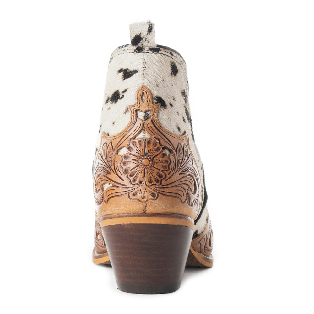 West Street Western Hand-Tooled Booties - MyraUSA
