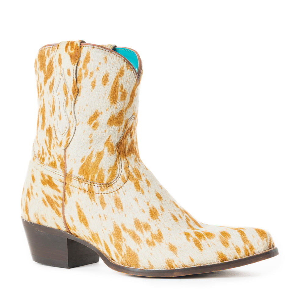 Cowdie Western Hairon Leather Booties - MyraUSA